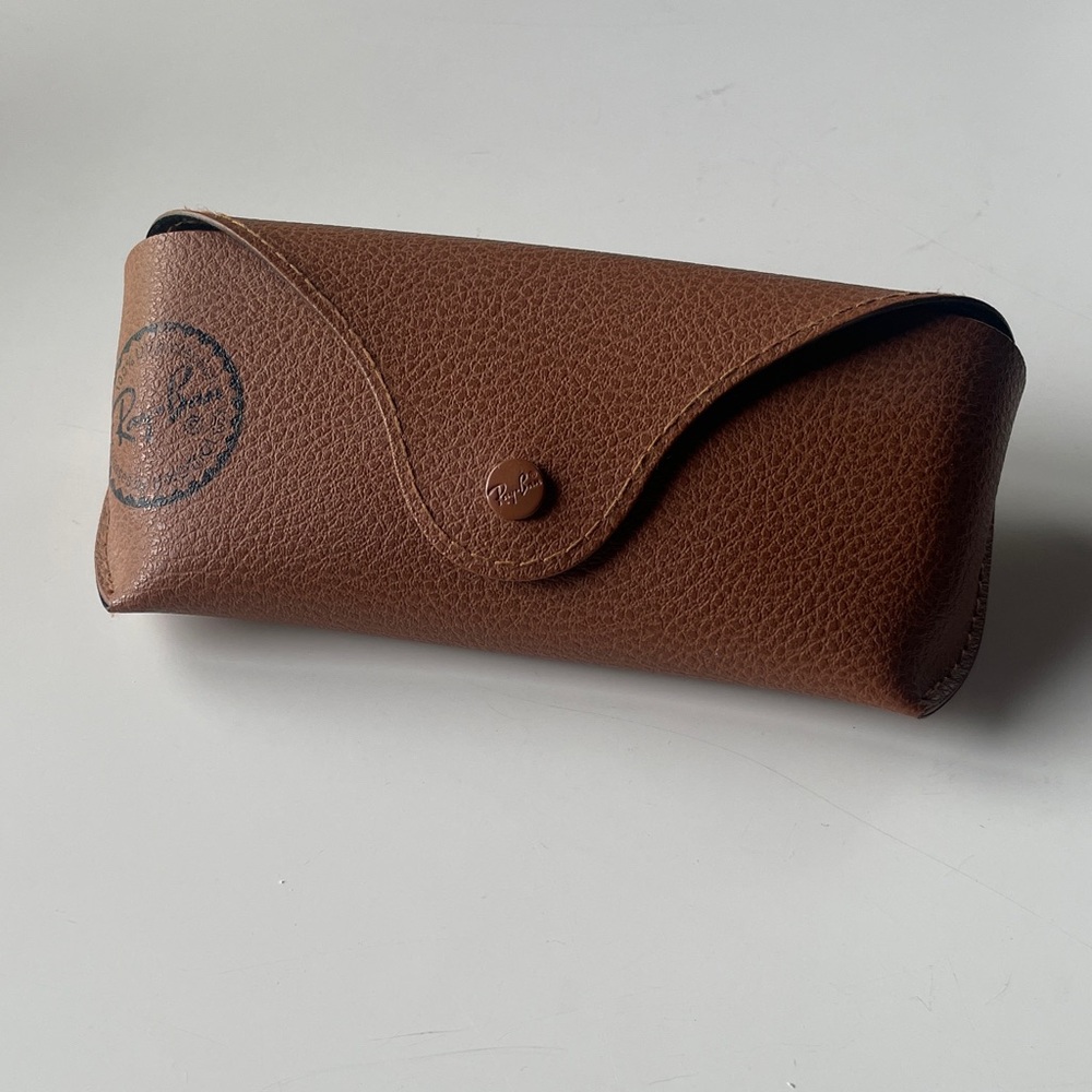 Ray-Ban Brown Textured Leather Sunglasses Pouch